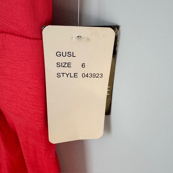 NWT Sandra Darren Pink/Coral Dress Size 6 - Picture 9 of 12